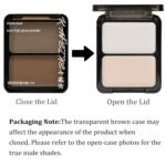 K'APEINE Matte Nude Eyeshadow Palette 2 Colors Light Pink Mini Eye Shadow Duo Face Highlight Bronzer Powder Palette Natural Base Eyeshadow Powder for older Women-02# - Image 3