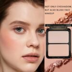 K'APEINE Matte Nude Eyeshadow Palette 2 Colors Light Pink Mini Eye Shadow Duo Face Highlight Bronzer Powder Palette Natural Base Eyeshadow Powder for older Women-02# - Image 7