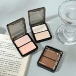 K'APEINE Matte Nude Eyeshadow Palette 2 Colors Light Pink Mini Eye Shadow Duo Face Highlight Bronzer Powder Palette Natural Base Eyeshadow Powder for older Women-02# - Image 9