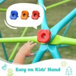 Hapfan 10 ft Climbing Dome Swing Set with Saucer Swing, Jungle Gym for Kids Outdoor Backyard, Supports 800lbs, Easy Asssembly, Rust-Resistant Outdoor Playset for Ages 3-8 8-12 - Image 5