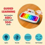 Chuckle & Roar Pop It! ABC & Spelling Keyboard – Interactive Alphabet & Sight Word Learning Toy with LED Lights, Soft Sensory Keys, 3 Grow-with-Me Modes, Screen-Free Educational Toy for Kids - Image 4