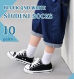 DoSmart Kids Athletic Crew Socks Boys Girls Classics Cotton School Uniform Childs Sports Breathable Casual Socks 10 Pairs - Image 4