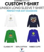 Custom Long Sleeve Shirt for Men – Heavy Cotton, Front Back & Sleeve Personalized Design, Black Tee - Image 4