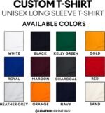 Custom Long Sleeve Shirt for Men – Heavy Cotton, Front Back & Sleeve Personalized Design, Black Tee - Image 6