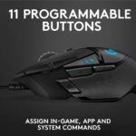 Logitech G502 Hero High Performance Wired Gaming Mouse, Hero 25K Sensor, 25,600 DPI, RGB, Adjustable Weights, 11 Buttons, On-Board Memory, PC/Mac, Pack of 4 - Image 5