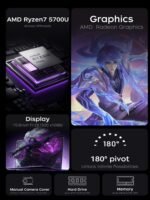 MALLRACE 2026 Gaming Laptop, 15.6" FHD IPS Display, AMD Ryzen 7 5700U (Beat Intel i7-1255U,Up to 4.3GHz), AMD Radeon Graphics, 16GB DDR4 RAM, 512GB PCIe SSD,Numbers Keyboard with NumPad - Image 3