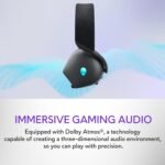 Alienware Tri-Mode Wireless Gaming Headset AW725H - Wired/Wireless, Bluetooth 5.3, Audio Output - 20 Hz, Mini-Phone (3.5mm), Battery Talk Time Up to 55 Hrs (Bluetooth), Dark Side of The Moon - Image 4