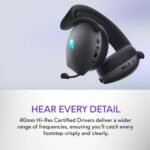 Alienware Tri-Mode Wireless Gaming Headset AW725H - Wired/Wireless, Bluetooth 5.3, Audio Output - 20 Hz, Mini-Phone (3.5mm), Battery Talk Time Up to 55 Hrs (Bluetooth), Dark Side of The Moon - Image 5