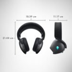 Alienware Tri-Mode Wireless Gaming Headset AW725H - Wired/Wireless, Bluetooth 5.3, Audio Output - 20 Hz, Mini-Phone (3.5mm), Battery Talk Time Up to 55 Hrs (Bluetooth), Dark Side of The Moon - Image 6