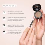 Soft Brow Define & Fill Powder Duo, Includes Dual ended Brush, Vegan and Cruelty Free (Black/Brown) - Image 5
