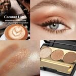 KYDA 3 Colors Eyeshadow Plaette, Shimmer Brown Eyeshadow, Pearl Champagne Bronzer Eyes Shadow, Lasting High Pigment Neutral Earth Tone Eye Shadow, Mini Eyes Glitter Makeup Pallet for All Skin - Image 4