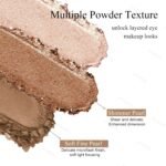 KYDA 3 Colors Eyeshadow Plaette, Shimmer Brown Eyeshadow, Pearl Champagne Bronzer Eyes Shadow, Lasting High Pigment Neutral Earth Tone Eye Shadow, Mini Eyes Glitter Makeup Pallet for All Skin - Image 6
