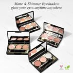 KYDA 3 Colors Eyeshadow Plaette, Shimmer Brown Eyeshadow, Pearl Champagne Bronzer Eyes Shadow, Lasting High Pigment Neutral Earth Tone Eye Shadow, Mini Eyes Glitter Makeup Pallet for All Skin - Image 7