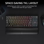 Corsair K70 CORE TKL Wireless RGB Tenkeyless Mechanical Gaming Keyboard – Pre-Lubed MLX Red v2 Linear Switches, SOCD, ABS Double-Shot Keycaps, Sound Dampening, 1000Hz Polling, QWERTY NA – Black - Image 4