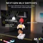 Corsair K70 CORE TKL Wireless RGB Tenkeyless Mechanical Gaming Keyboard – Pre-Lubed MLX Red v2 Linear Switches, SOCD, ABS Double-Shot Keycaps, Sound Dampening, 1000Hz Polling, QWERTY NA – Black - Image 5