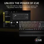 Corsair K70 CORE TKL Wireless RGB Tenkeyless Mechanical Gaming Keyboard – Pre-Lubed MLX Red v2 Linear Switches, SOCD, ABS Double-Shot Keycaps, Sound Dampening, 1000Hz Polling, QWERTY NA – Black - Image 10