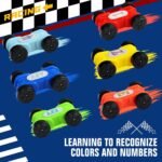 Montessori Toys for 2 3 Year Old Boys Toddlers, Car Ramp Toys with 6 Cars & Race Tracks, Garages and Parking Lots, Ramp Racer Toy Gift for Boys Girls Age 18 Months and Up, Multicolor - Image 5