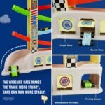 Montessori Toys for 2 3 Year Old Boys Toddlers, Car Ramp Toys with 6 Cars & Race Tracks, Garages and Parking Lots, Ramp Racer Toy Gift for Boys Girls Age 18 Months and Up, Multicolor - Image 6