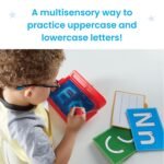 hand2mind Letter Tracing Sensory Pad, Reusable Handwriting Practice for Kids 3-5, Learn to Write, Letter Tracing Board, Toddler Writing Practice, Montessori Alphabet Toys, Preschool Learning Toys - Image 4