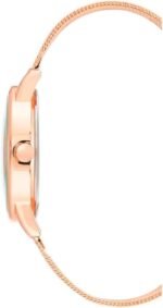 Nine West Women's Floral Dial Mesh Bracelet Watch - Image 4