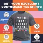 Custom Tshirt Personalized T-Shirts Gifts for Men Women Customized Funny Graphic Tee Shirts Design Your Own - Image 5