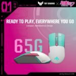 ASUS TUF Gaming Hatsune Miku Edition Mini Wireless Mouse – Right-Handed, 65g Lightweight, Compact, Tri-Mode Connectivity, 12K DPI, up to 134Hr Battery, RGB Miku Logo, PC/Mac Support - Aqua - Image 4