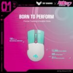 ASUS TUF Gaming Hatsune Miku Edition Mini Wireless Mouse – Right-Handed, 65g Lightweight, Compact, Tri-Mode Connectivity, 12K DPI, up to 134Hr Battery, RGB Miku Logo, PC/Mac Support - Aqua - Image 5