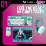 ASUS TUF Gaming Hatsune Miku Edition Mini Wireless Mouse – Right-Handed, 65g Lightweight, Compact, Tri-Mode Connectivity, 12K DPI, up to 134Hr Battery, RGB Miku Logo, PC/Mac Support - Aqua - Image 7
