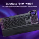 Turtle Beach Command Series KB5 Full-Sized Mechanical Gaming Keyboard with 2.4” Touchscreen, Titan Low-Profile Switches, 8K Polling, RGB Lighting, Double Shot PBT Keycaps - Image 9