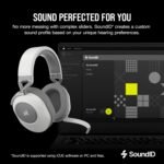Corsair HS65 Wireless Multiplatform Gaming Headset with Bluetooth - Dolby Audio 7.1 - Omni-Directional Microphone - iCUE Compatible - PC, Mac, PS5, PS4, Mobile - White - Image 4