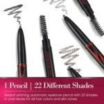 YBF Beauty Eyebrow Pencil - Universal Automatic Brow Pencil With Spoolie Brush - Perfect Eyebrow Makeup Shaper and Filler For Women - All Hair Colors & Skin Tones - Taupe Eyebrow Liner - 2 Pack - Image 3