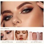 Warm Peach Nude Eyeshadow Palette – Matte & Shimmer High Pigment Blendable Long-Lasting Everyday Eye, Champagne Glow & Warm Neutral Contour Makeup Palette, Perfect for Blue, Green & Brown Eyes - Image 5