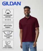 Gildan Custom Polo Shirts - Personalized Short Sleeve Golf Shirt for Adult Men Women Unisex - Add Your Image, Text, or Photo - Image 3