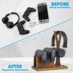 Game Controller Holder Gifts for Gamers to Organize Gaming Accessories & Headphone Holder, Unique Gamer Gifts Headset Stand Controllers Holders, Stylish Controller Stand Gaming Equipment - Image 5