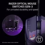 Razer Cobra Gengar Edition - Lightweight Wired Gaming Mouse - 8500 DPI Sensor - 58g - 3rd Generation Optical Mouse switches - Chroma Lighting - Speedflex Cable - PC/MAC | Pokémon Gengar - Image 7