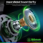 WESEARY Wireless Gaming Headset for PS5, PS4, PC, Switch & Mac, 20ms Ultra-Low Latency, 2.4GHz USB & Bluetooth 5.4 Gaming Headphones with Mic, 50H Battery Life, 3D Spatial Audio, Dynamic Lighting - Image 6