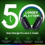 WESEARY Wireless Gaming Headset for PS5, PS4, PC, Switch & Mac, 20ms Ultra-Low Latency, 2.4GHz USB & Bluetooth 5.4 Gaming Headphones with Mic, 50H Battery Life, 3D Spatial Audio, Dynamic Lighting - Image 7