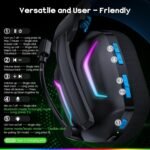 WESEARY Wireless Gaming Headset for PS5, PS4, PC, Switch & Mac, 20ms Ultra-Low Latency, 2.4GHz USB & Bluetooth 5.4 Gaming Headphones with Mic, 50H Battery Life, 3D Spatial Audio, Dynamic Lighting - Image 8
