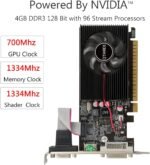 QTHREE NVIDIA GT 730 4GB Graphics Card,DDR3,128-Bits,Video Card for PC,PCI Express x16,DVI-I,HDMI,VGA,Low Profile Computer GPU,DirectX 11,Support 2K - Image 3