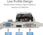 QTHREE NVIDIA GT 730 4GB Graphics Card,DDR3,128-Bits,Video Card for PC,PCI Express x16,DVI-I,HDMI,VGA,Low Profile Computer GPU,DirectX 11,Support 2K - Image 5