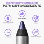 Wonderskin Eyeliner Pencil, 1440 Longwear Blue Purple Eyeliner Pencil - Waterproof, Sharpenable & Smudge Proof - Image 5