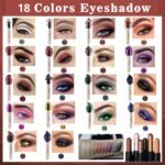 SAUBZEAN Dark Brown Eyeshadow Stick Makeup, Highlighter Matte Cream Eye Shadow Pencil, Waterproof Hypoallergenic Long Lasting Crayon, Glitter Primer Palette Shimmer Eyeliner Pen - Image 8