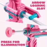 JOYIN Pink Bow and Arrow Set for Girls, LED Light Up Archery Toy Set with 9 Suction Cup Arrows, Target & Arrow Case, Christmas Indoor Outdoor Activity Toy for Kids Girls Ages 3-12 - Image 5