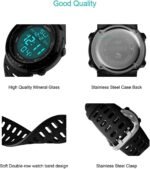 LYMFHCH Men's Digital Watch, Sports Waterproof Military Watches for Men LED Casual Stopwatch Alarm Tactical Army Watch - Image 6