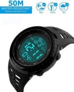 LYMFHCH Men's Digital Watch, Sports Waterproof Military Watches for Men LED Casual Stopwatch Alarm Tactical Army Watch - Image 9