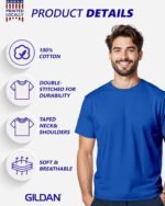 Gildan Custom T-Shirts - Personalized Unisex Crewneck Tee Shirt for Men, Women - Customize with Your Image, Text & Photo - Image 4