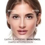 12 Pcs Dark Brown Eyebrow Pencil Eyeliner Makeup，Soft Textured，Easy to Color，Waterproof，Long Lasting Eyebrow Tint Pen for Fills in Sparse Areas and Gaps Create a Natural Eye Brow - Image 4