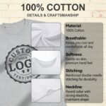 Bulk Custom T Shirts with Logo/Photo/Text,Customized T Shirts for Men Women,Personalized Cotton Tee Front/Back Print - Image 6