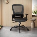 ELABEST Ergonomic Mesh Office Chair,Comfy Computer Desk Chair - BIFMA 5.1 Certified Commercial Swivel Task Chair for Home Office - Adjustable Lumbar Support & Armrests,Tilt Function,Wide Seat (Black) - Image 3