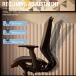 ELABEST Ergonomic Mesh Office Chair,Comfy Computer Desk Chair - BIFMA 5.1 Certified Commercial Swivel Task Chair for Home Office - Adjustable Lumbar Support & Armrests,Tilt Function,Wide Seat (Black) - Image 9